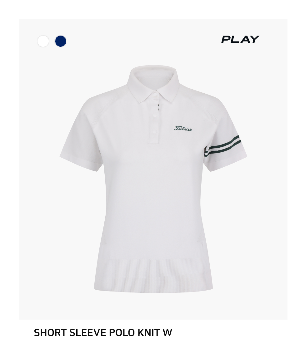 SHORT SLEEVE POLO KNIT W
